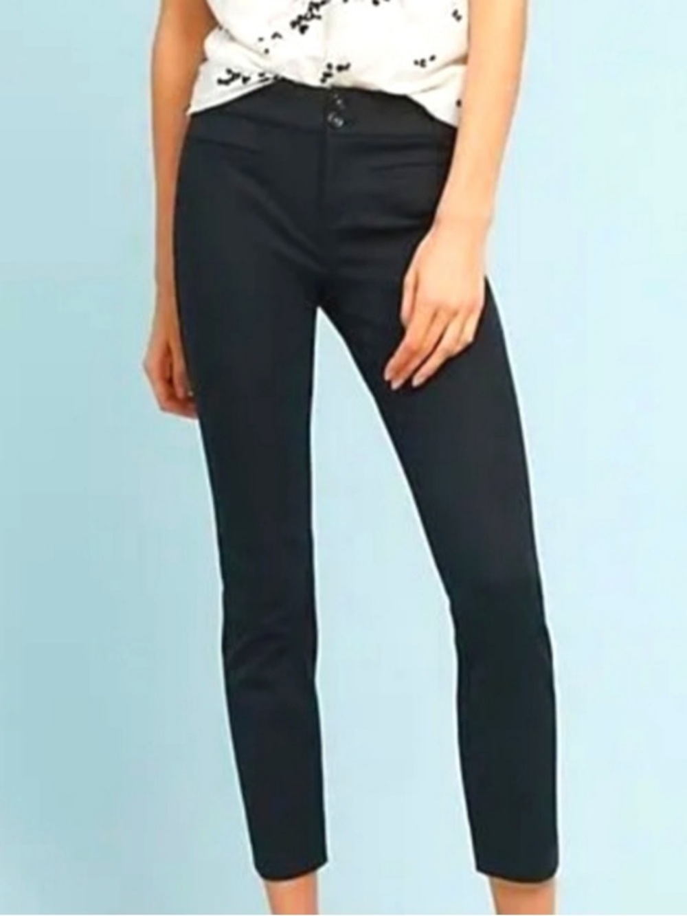 Anthropologie The Essential Slim Trouser Black Size 6P